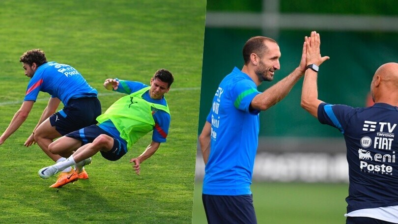 Italia in campo: Pessina duro su Locatelli, Chiellini leader
