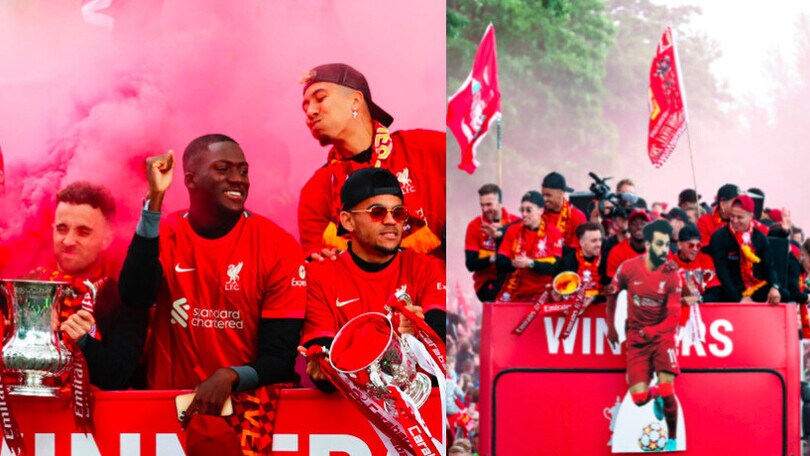 Il Liverpool dimentica il Real: festa con i tifosi per FA Cup e Carabao