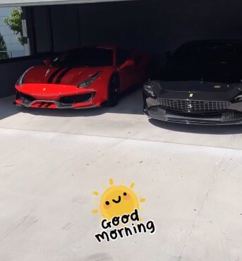 Ferrari 488 Pista e Roma, Hamsik "saluta" le sue supercar sotto il sole