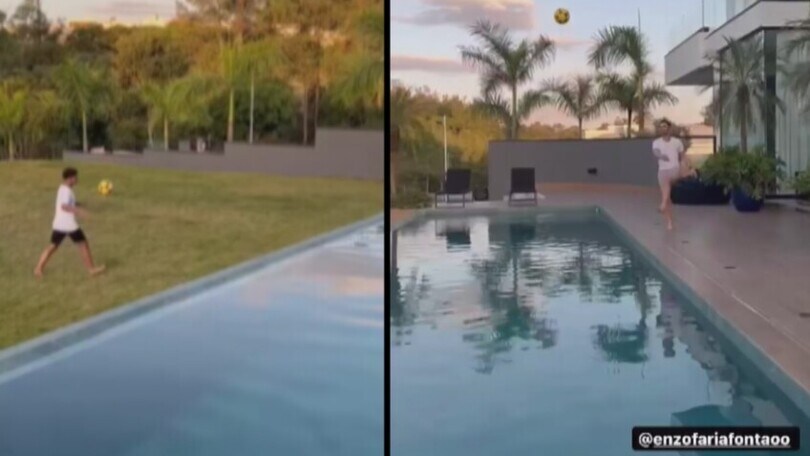 Falcao! Che allenamento a bordo piscina!