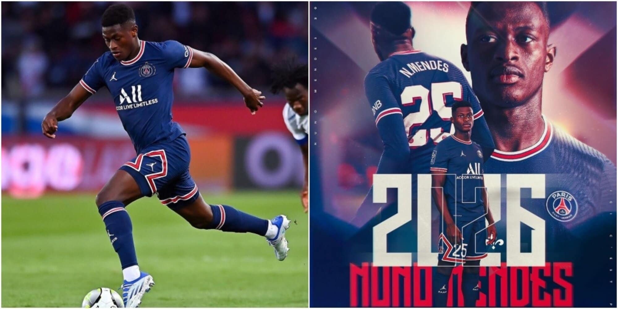 Psg, volano milioni: pagati 40 per il riscatto di Nuno Mendes