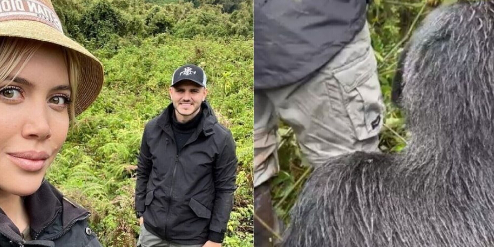 Wanda con Icardi e il gorilla: che imbarazzo!