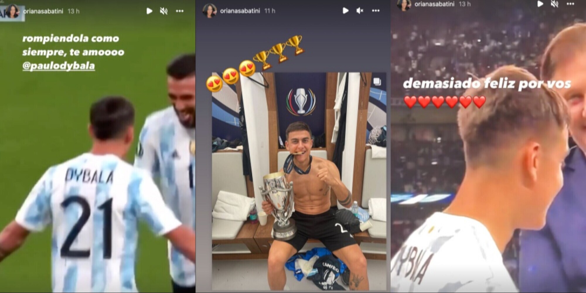 Dybala torna al gol con l'Argentina: Oriana felicissima sui social