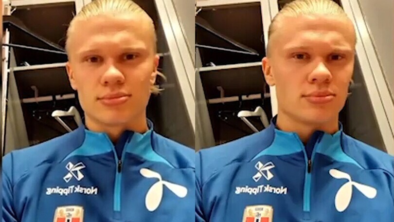 Haaland è già pazzo dell'inno del City...