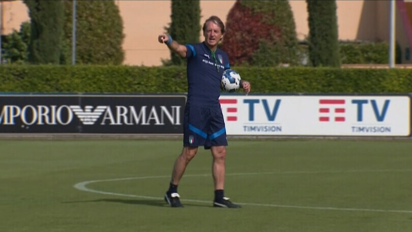 L’allenamento degli Azzurri dopo la vittoria contro l’Ungheria