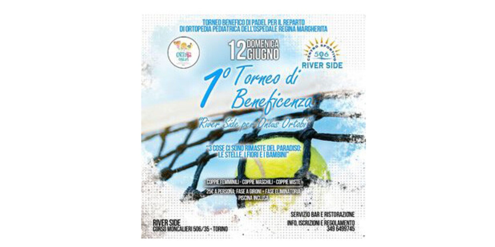 Riverside Club: torneo di beneficienza di Padel