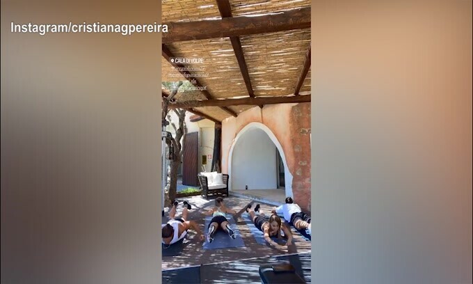 Sergio Oliveira e la moglie si allenano