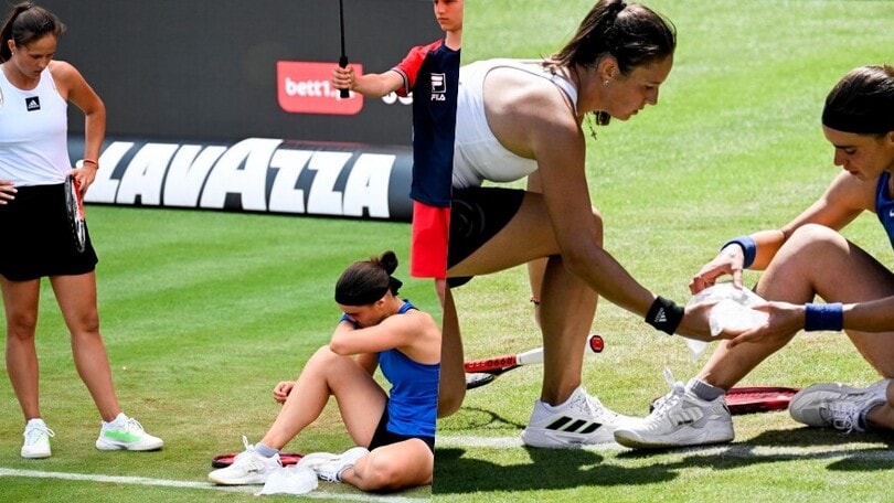 Fair play Russia-Ucraina a Berlino: Kasatkina soccorre l'infortunata Kalinina