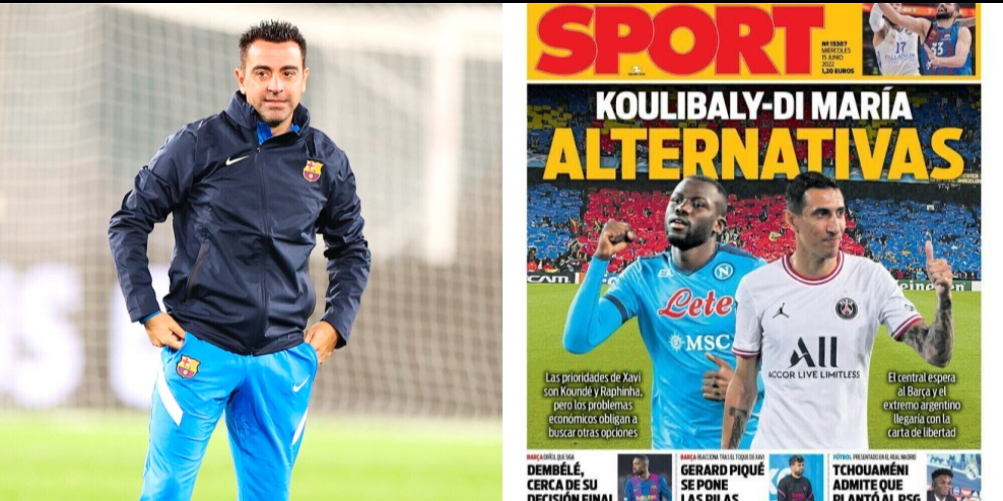 Sport: "Barcellona, Koulibaly e Di Maria le alternativa a Koundé e Raphinha"