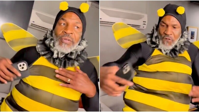 Mike Tyson, il balletto vestito da ape è virale sui social