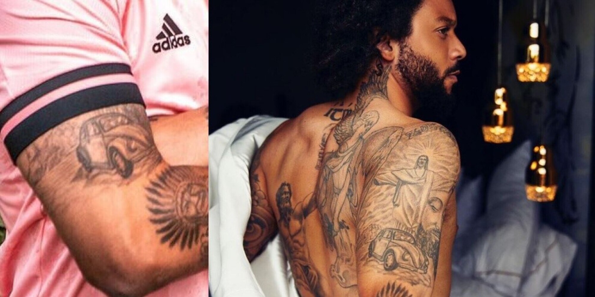 Marcelo, un Maggiolino Volkswagen tatuato sul braccio: è per il nonno