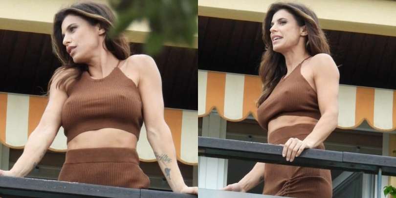 Elisabetta Canalis paparazzata: occhio al dettaglio sexy!