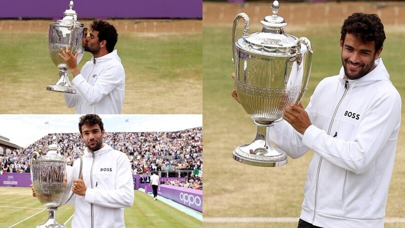 Berrettini, le immagini del trionfo al Queen's: la premiazione
