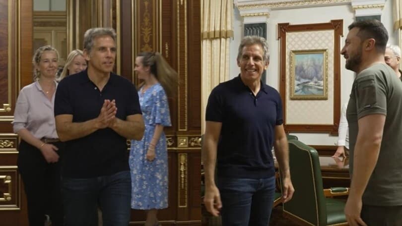 Ucraina, Ben Stiller incontra Zelensky a Kiev: "Sei il mio eroe"