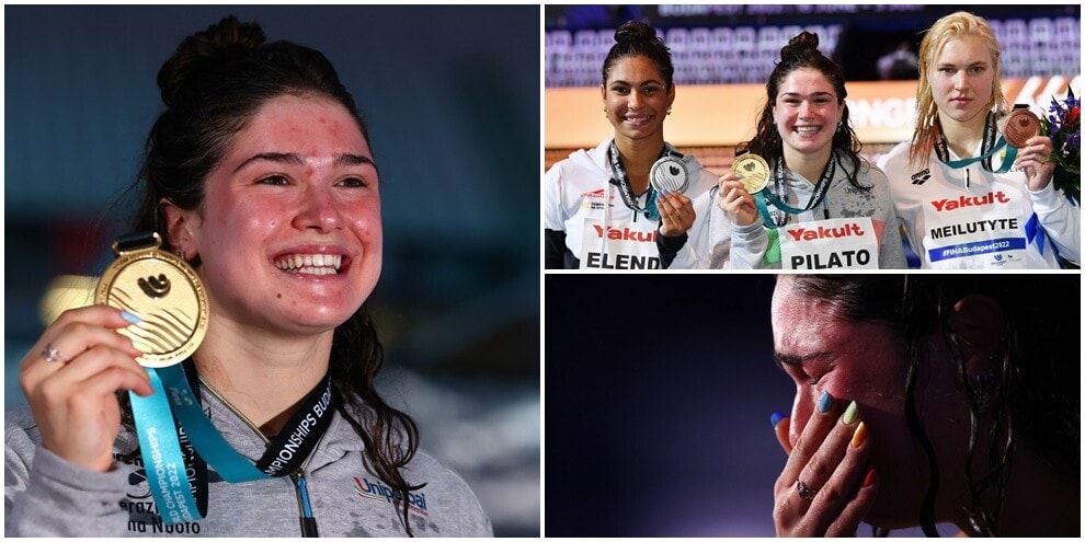 Pilato d'oro ai Mondiali: le lacrime di gioia, poi la festa sul podio