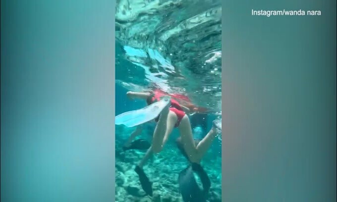 Wanda Nara e Icardi, acqua e sport nel primo giorno della settimana