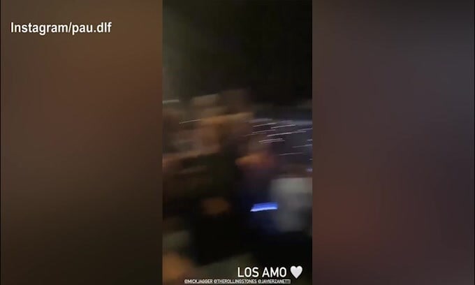 Javier Zanetti scatenato al concerto dei Rolling Stones