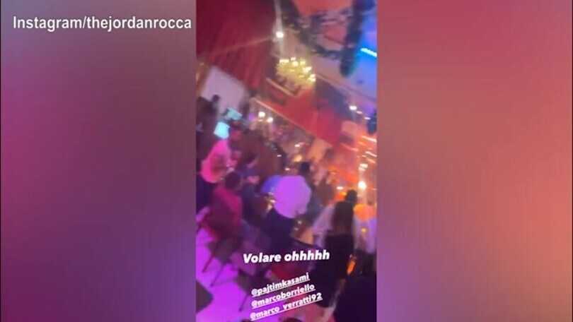 Borriello e Verratti fanno festa sulle note di "Volare"