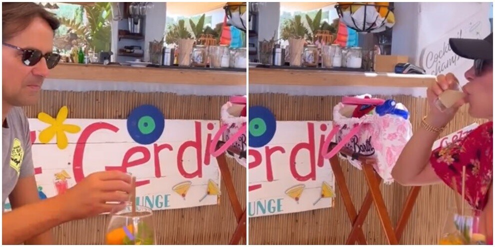 Relax in vacanza per Simone Inzaghi: shot e cocktail con Gaia Lucariello