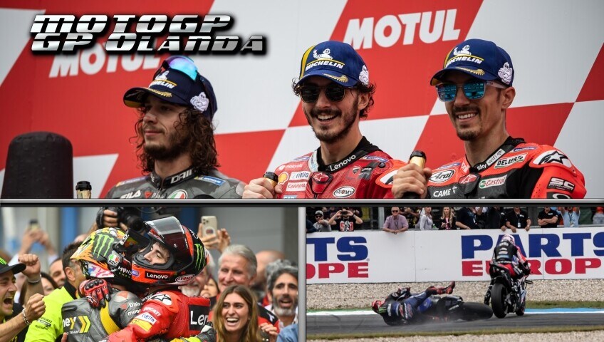 MotoGP: Bagnaia trionfa ad Assen, Quartararo fa autogol