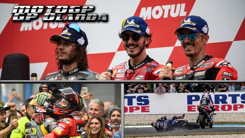 MotoGP: Bagnaia trionfa ad Assen, Quartararo fa autogol