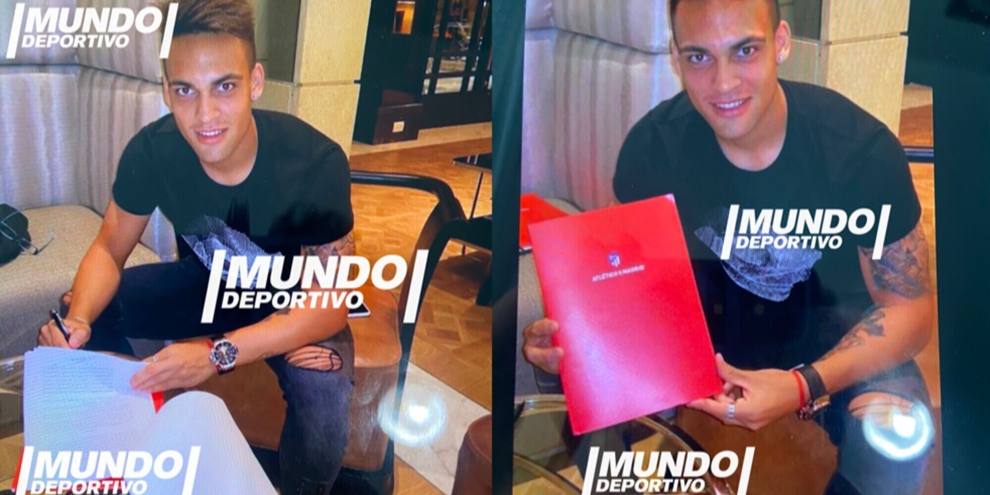 Mundo Deportivo: "Ecco le foto di quando Lautaro firmò per l'Atletico Madrid"