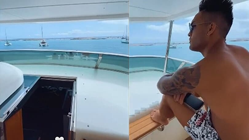 Lautaro Martinez a Ibiza con il suo Yacht super lusso
