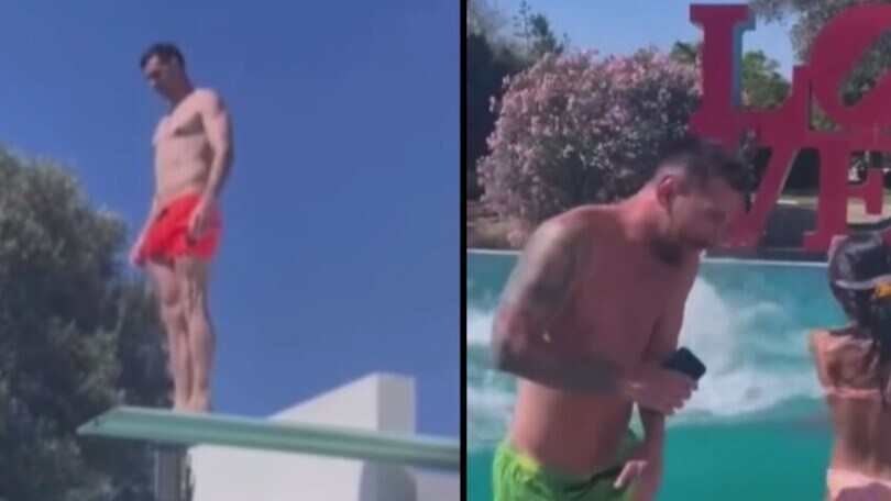 Martinez, tuffo da rivedere. E Messi se la ride...