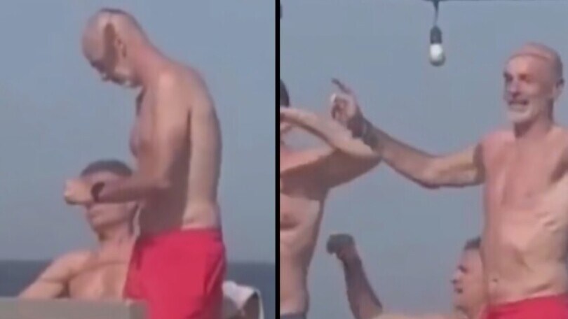Pioli scatenato sulle note di YMCA in spiaggia...