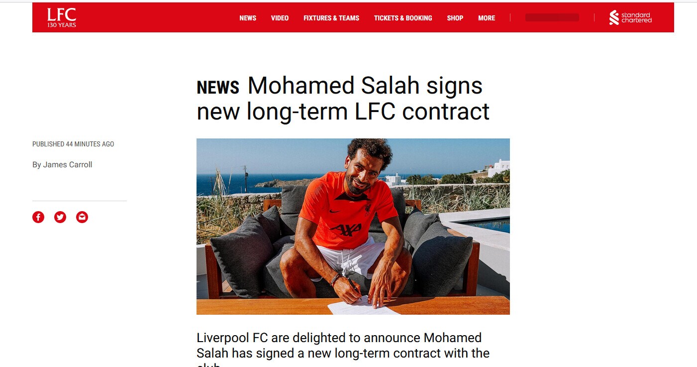 Ufficiale, Liverpool: Salah ha rinnovato fino al 2025