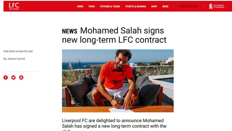 Ufficiale, Liverpool: Salah ha rinnovato fino al 2025