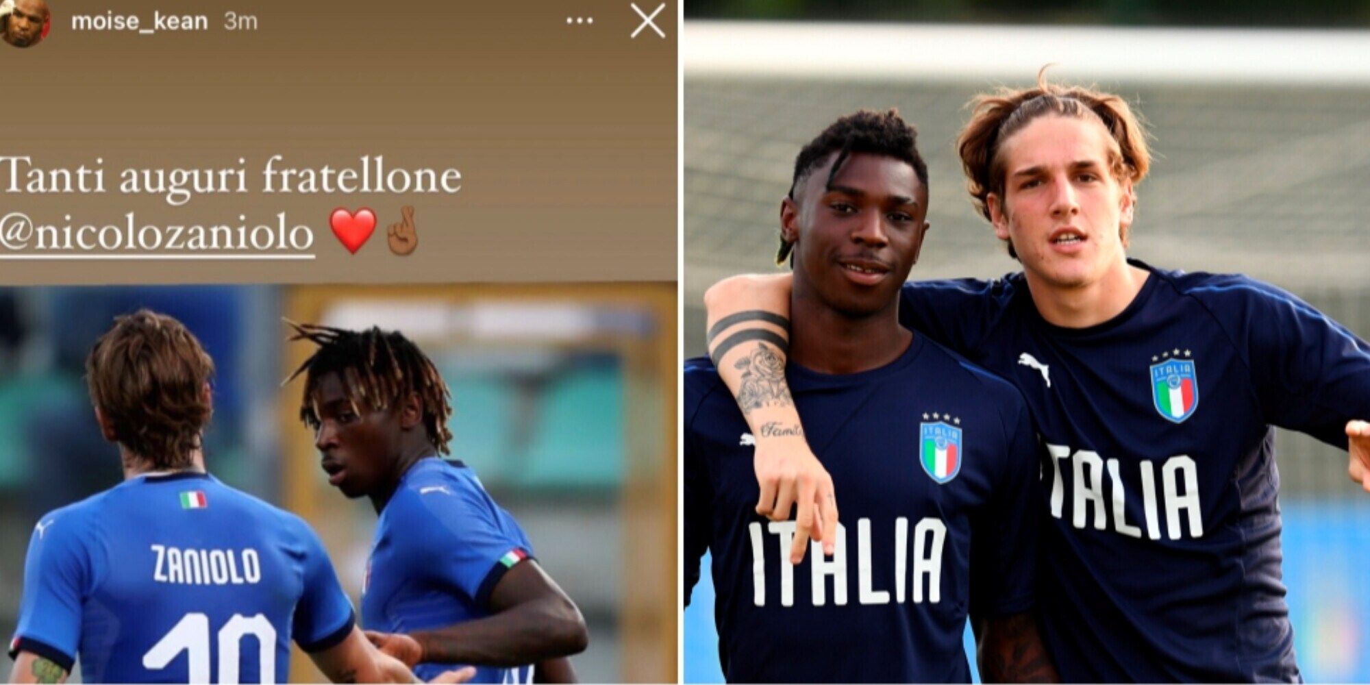 Kean, auguri a Zaniolo: insieme con l'Italia e con la Juve?