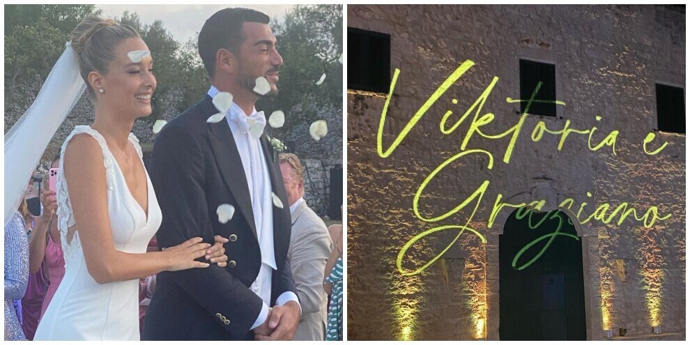 Pellè e Viky Varga sposi ad Ostuni: tanti gli invitati 'vip'