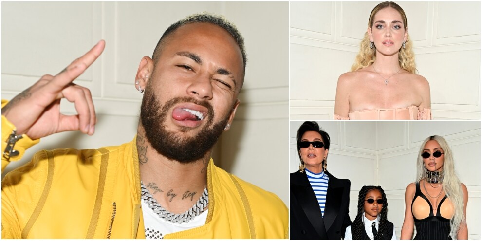 Da Neymar a Chiara Ferragni e Kim Kardashian: vip e bellezze a Parigi per Gaultier