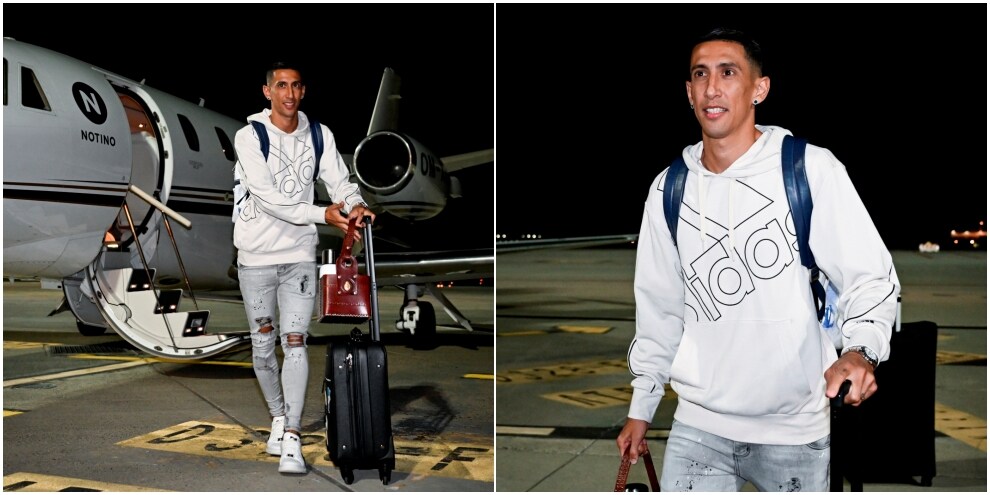Juve, Di Maria è arrivato a Torino: inizia l'avventura in bianconero