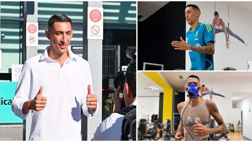 Juve, Di Maria al JMedical: bagno di folla e primi test