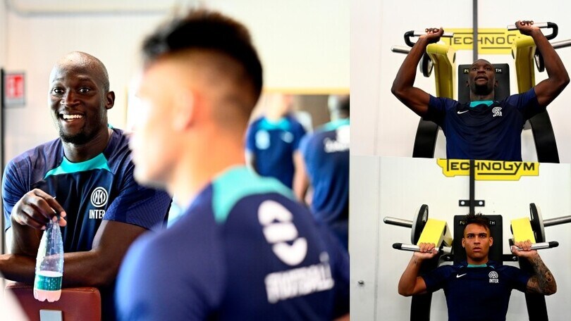 Inter, seduta in palestra: Lukaku e Lautaro mattatori
