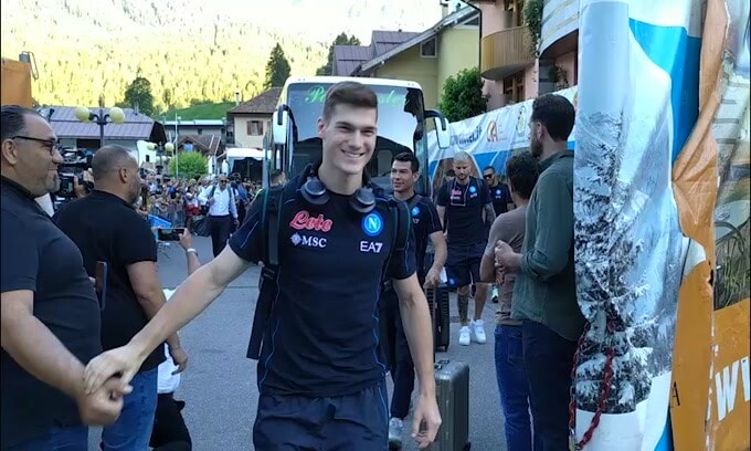 Napoli, la squadra è arrivata a Dimaro-Folgarida