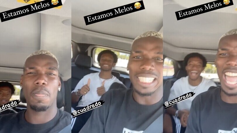 Pogba e Cuadrado show in macchina: "Stiamo di nuovo insieme mio Panita"