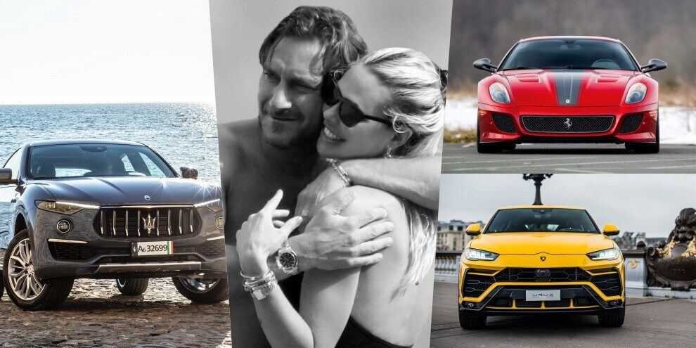 Francesco Totti e Ilary Blasi si dicono addio: le Ferrari e Lamborghini da dividersi