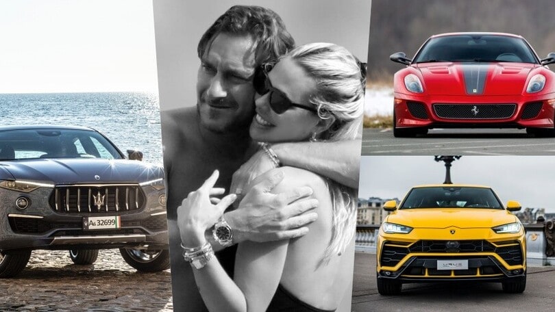 Francesco Totti e Ilary Blasi si dicono addio: le Ferrari e Lamborghini da dividersi