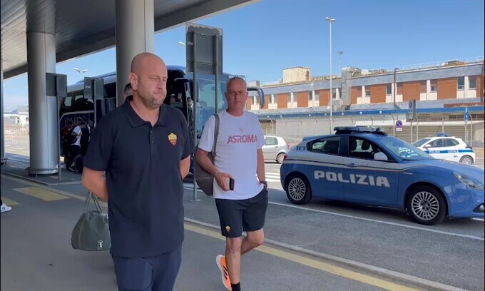 Roma in partenza per il Portogallo