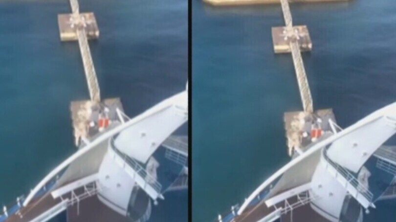 La nave finisce contro la banchina: il video fa il giro del web!