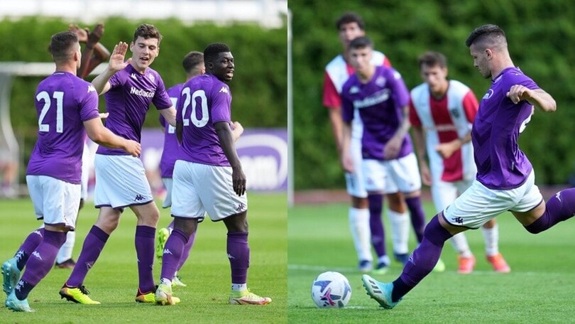 Fiorentina, poker-show di Jovic all'esordio: Real Vicenza ko 7-0 FOTO