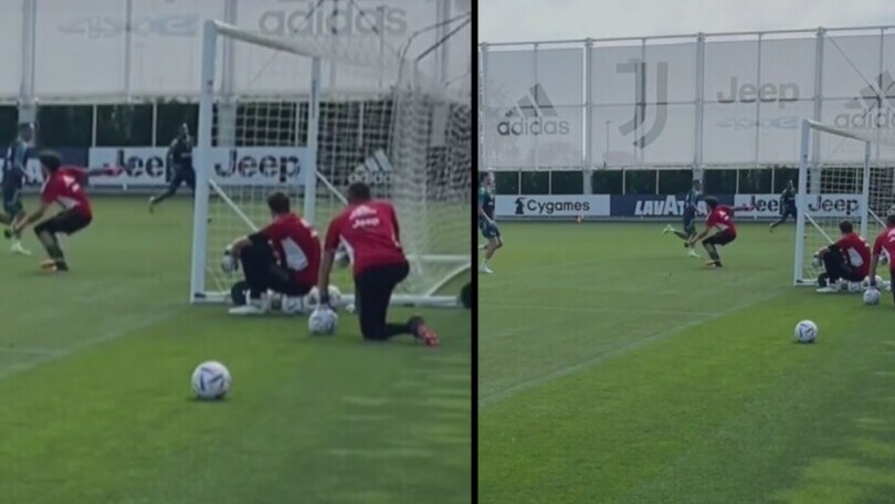La magia di Di Maria in allenamento. Chissà cosa farà in campo