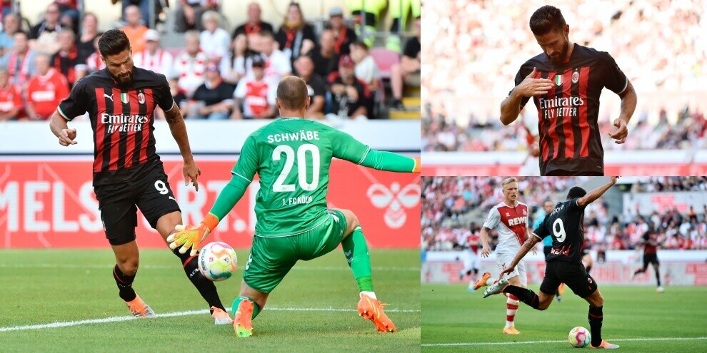 Giroud, due gol bellissimi! Il Milan batte il Colonia