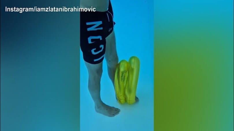 Milan, prosegue la riabilitazione per Ibra: questa volta in piscina
