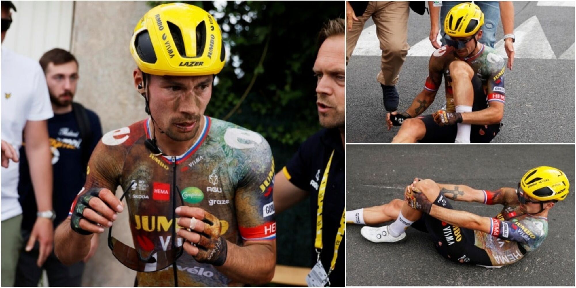 Tour de France, lo sloveno Roglic costretto al ritiro