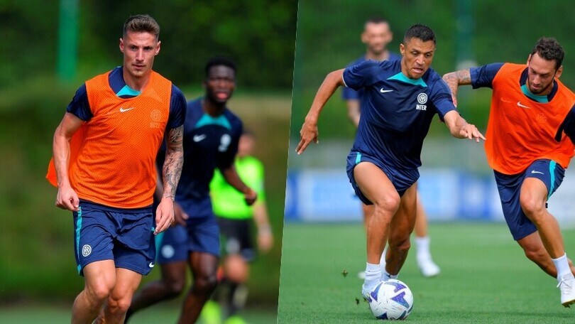 Inter al lavoro: Pinamonti e Sanchez faticano in attesa del mercato