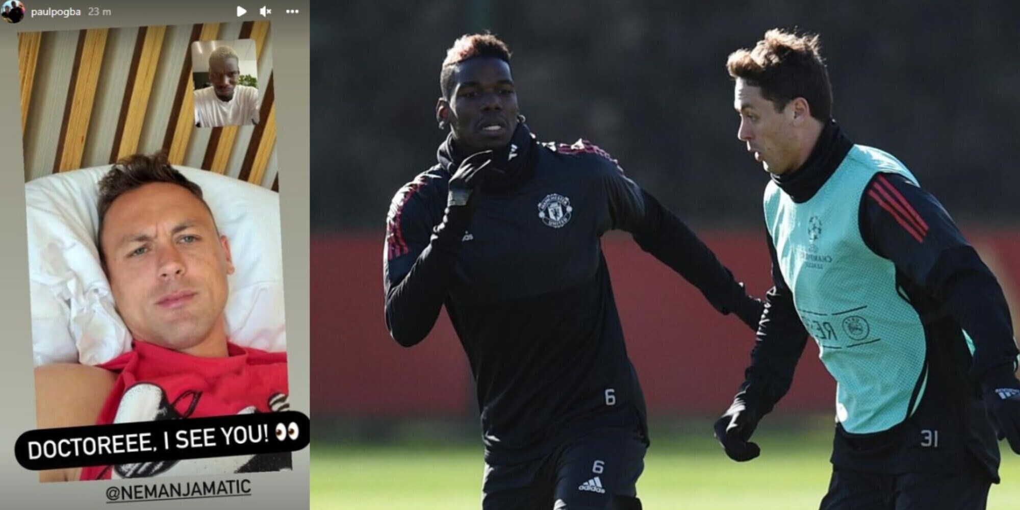 Pogba e Matic, telefonata tra ex compagni: il siparietto social